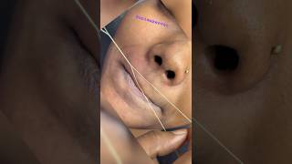 Upper lips threading #upperlipswax #shorts