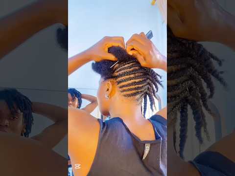 Protective hairstyle tutorial for natural hair—simple and cute 💕 #hairinspo#hairstyles#naturalhair