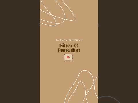 Filter () Function in Python 🐍 | #pythonforbeginners #pythontutorial #filterfunction