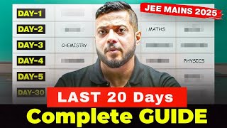 Complete GUIDE to Last 20 Days of JEE 2025 ⚠️ Rajwant Sir.   #jee2025 #iitjee #jeemains
