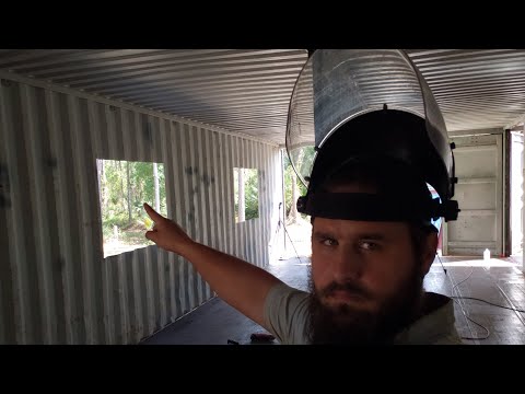 Container Home: Steel Window Reinforcements!