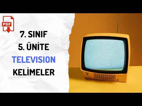7. SINIF İNGİLİZCE 5. ÜNİTE TELEVISION KELİMELER - QUIZ + PDF