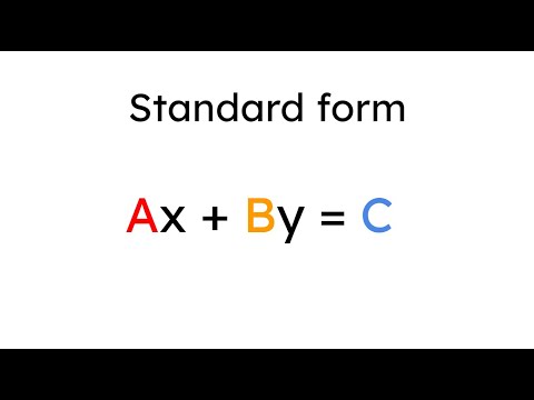Standard Form of Linear Equations