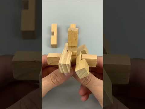 luban lock - the six-pin shape #puzzle #brainpuzzle #woodworking