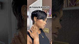 Join me on my journey to waist length 🙂  #naturalhair #pixiecut #silkpress