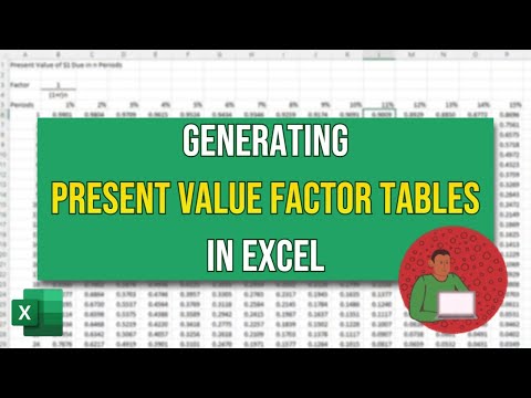 Calculating Present Value (PV) Factors Table Using Excel: Two Methods Approach