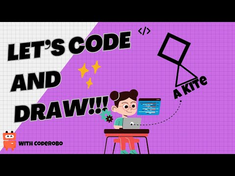 Virtual Robot Drawing Tutorial for Kids (Step-by-Step) | Kite Shape