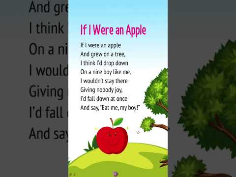 Poem for Kids: If I were an apple #kidsvideos #poemsforkids