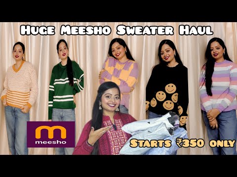 Huge Pinterest Inspired Sweater Haul | Meesho Haul #meesho #youtube #whatiorderedvswhatigot