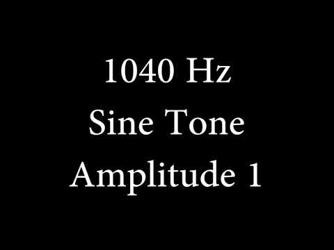 1040 Hz Sine Tone Amplitude 1