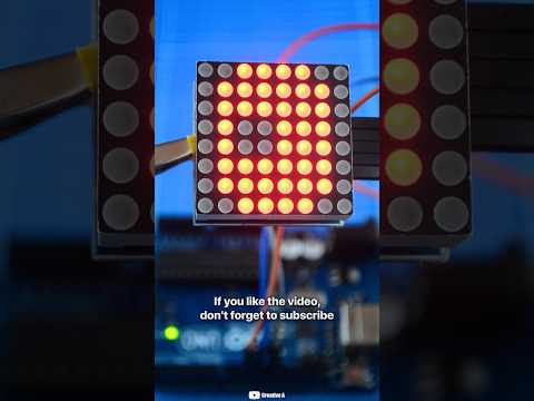 moving eye on dot matrix with Arduino (MAX7219) #arduino #arduinoproject #electronics