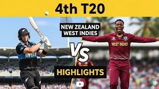 West indies and New Zealand 4th t20 match !! Highlights !!