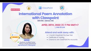 Poem Annotation with Classpoint - An International Workshop