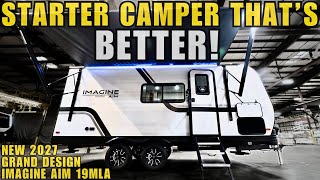 Camp confidently with a small camper like this! 2027 Grand Design AIM 19MLA travel trailer RV 