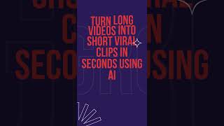 Turn Long Videos in Short Viral Clips in Seconds #aitools #vizard #shorts