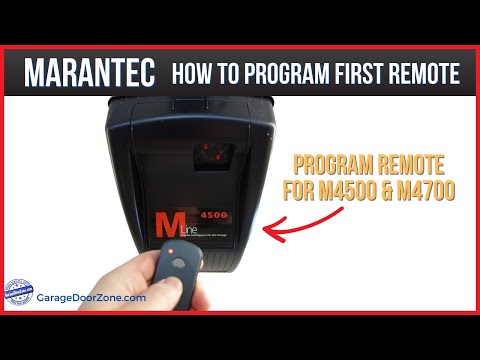 Marantec Opener Remote Program - How to program the 1st remote into models M4500 & M4700 openers