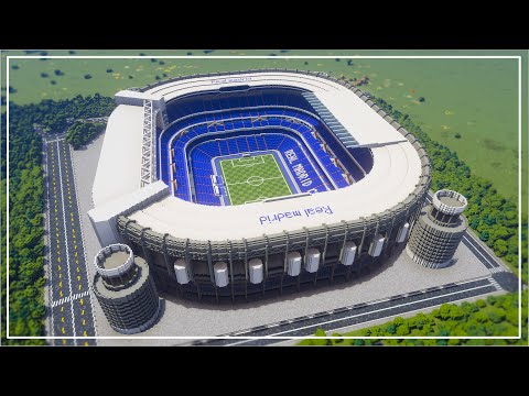 (100 Hours Minecraft Timelapse) Santiago Bernabeu (4K/60fps)