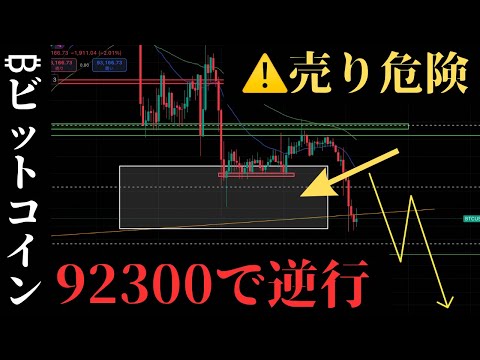 12/29 【必見】9200ドルの下落するパターンと否定パターンを解説します　BTCUSD分析