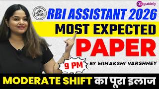 Day-26 Moderate Shift RBI Assistant 2026 Quant Most Expected Paper | Guidely Mock | Minakshi Maa'm