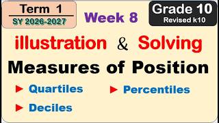 Grade 10 Math | Illustrate and Solve Measures of Position Quartile Decile First Term (Term 1) Week 8