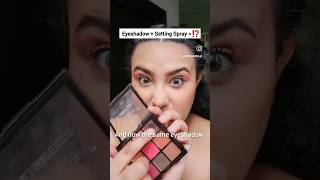 😱Eyeshadow+Setting Spray #hack #makeuphacks #makeup #eyeshadowhack #shorts #trending #viralvideo