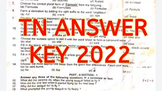 TN Answer key 2022 | English answer  key 2022 | answer key 2022