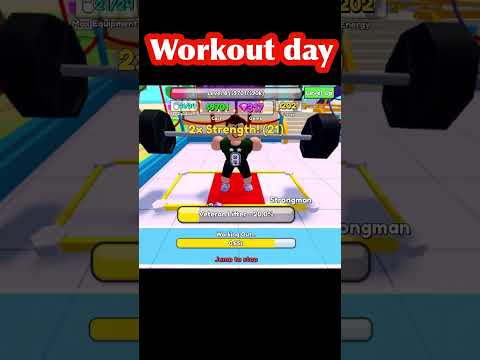 Workout Day at the Gym Tycoon #roblox  #robloxshorts #gymtycoon