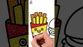 Pelajari Cara Menggambar Makanan Burger #shorts #learntodraw #chikiartbahasa