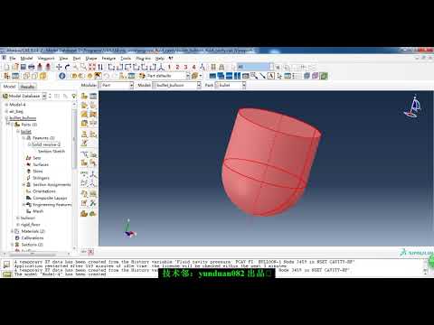 ABAQUS -Bullet impact to air bag Step-By-Step（Fluid Cavity）