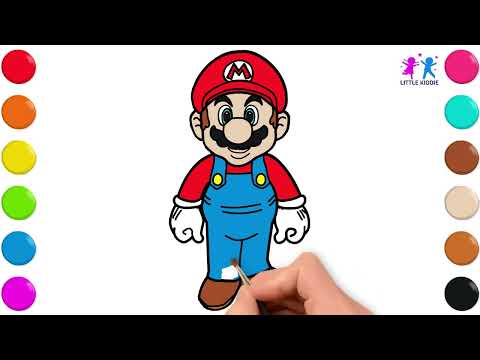🎨 How to Draw & Color Mario 🍄 | Fun & Easy Art Tutorial for Kids!
