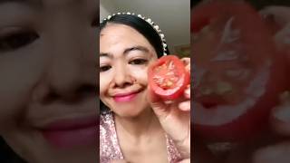 Tomato Face Scrub At Home🍅/Tomato For Face 💯/Tomato Scrub/#scrub #viralshort #ytshorts #viralvideo