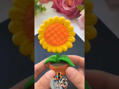 Easy Clay Flower #easy #clay #craftideas #shorts