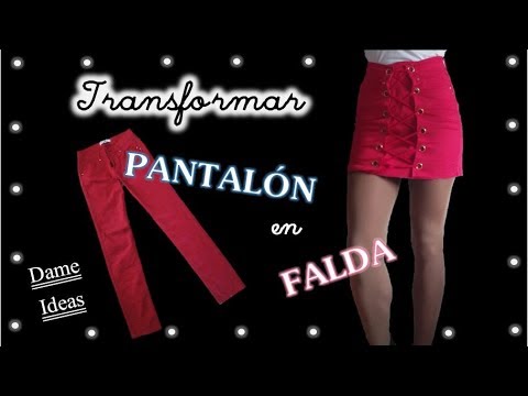 DIY - How to make an easy SKIRT from old JEANS