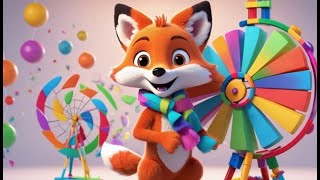 Fuzzy Fox Spins a Wheel | Action Song for Toddlers | Fun Movement Rhyme for Kids