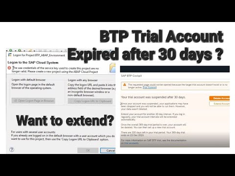 Extending ABAP BTP Trial Account | Trial Account Expired on SAP BTP ABAP Cloud Environment.