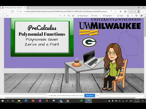 Polynomials Given Zero and a Point