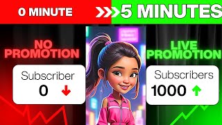 🔴🔴Live YouTube Channel Promotion || Live Promotion || 1000 SUBSCRIBERS 10 मिनट में ले जाओ