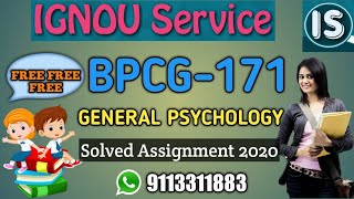 BPCG-171 Solved Assignments |English Medium |2020