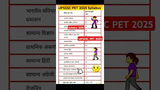 UPSSSC PET SYLLABUS 2025 | UPSSSC PET 2025 SYLLABUS | UP PET SYLLABUS & EXAM PATTERN -