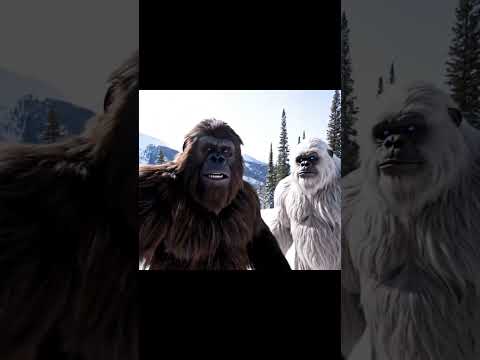 Bigfoot vlogs with yeti again #bigfoot #ai #yeti #aivideo #aigenerated #bigfootvlog #bigfootvlogs