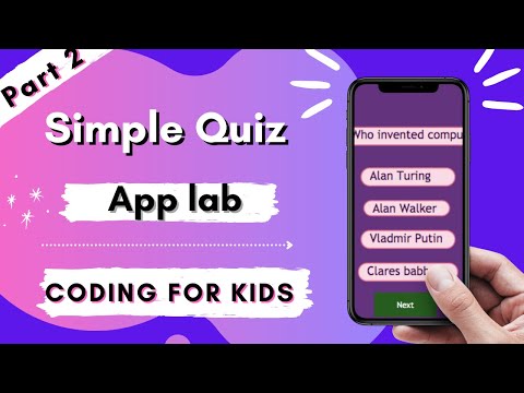 Simple Quiz App in App lab | App lab tutorial | Coding for kids #AppLab