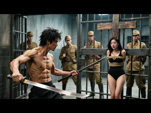 功夫電影！少女被日軍俘虜，功夫高手潛入日軍監獄，屠殺500日軍救出她！#movie #kungfu