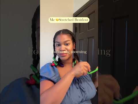 Braid Out on Stretched Hair for #lengthretention