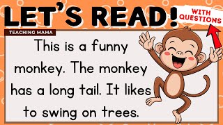 LET'S READ! | READING COMPREHENSION | PRACTICE READING SIMPLE ENGLISH FOR KIDS | TEACHING MAMA