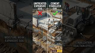 Cement Soil Stabilization Explained 🏗️⚡ | Prevent Foundation Cracks #shorts #building