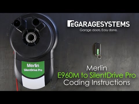 Merlin SilentDrive Pro Garage Door Opener / E960M Remote Coding Instructions