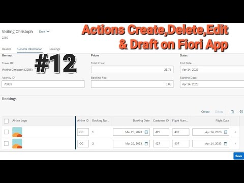 Actions Create|Delete|Edit|& Draft Via Behavior on CDS RAP ABAP On Fiori App list page & Object Page