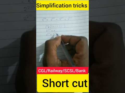 Simplification Trick Simplification short trick math