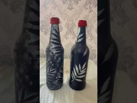Easy bottle art for beginners || only 2 colours ||2 different bottle art with same materials