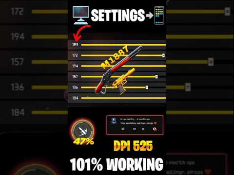 M1887 only headshot settings ⚙️ #freefire #shorts #sensistivity #viral